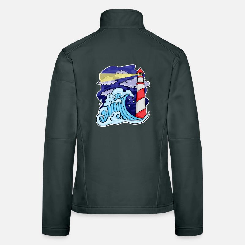 Phare Côte Mer Mer Veste en tissu softshell Femme
