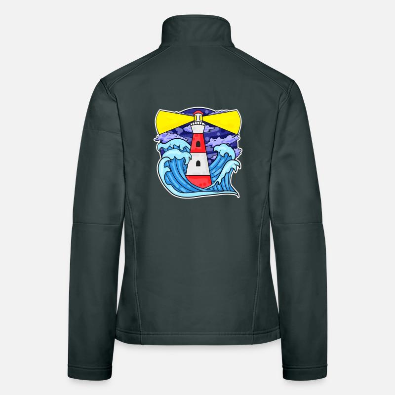 Leuchtturm Küste See Meer Frauen Softshelljacke