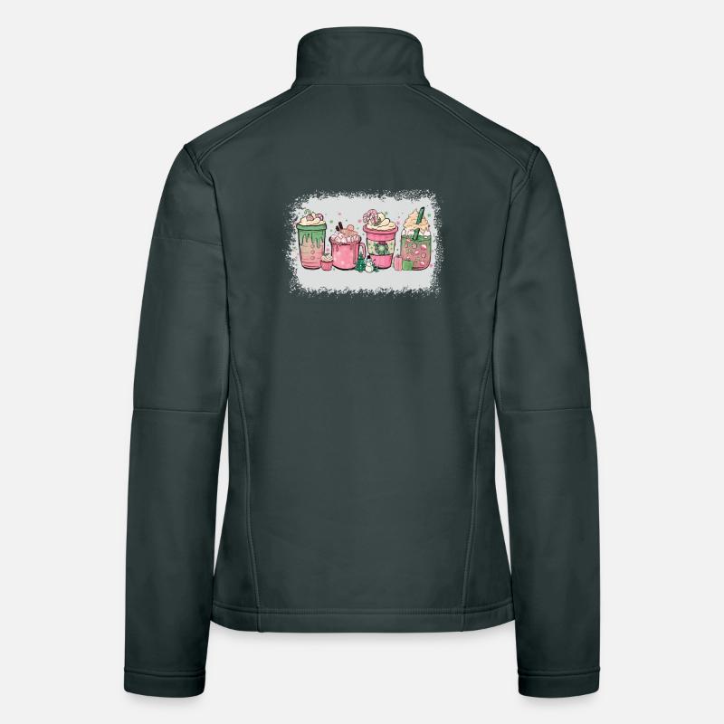 Cup Hot Chocolate Peppermint Mocha Women's Softshell Jacket