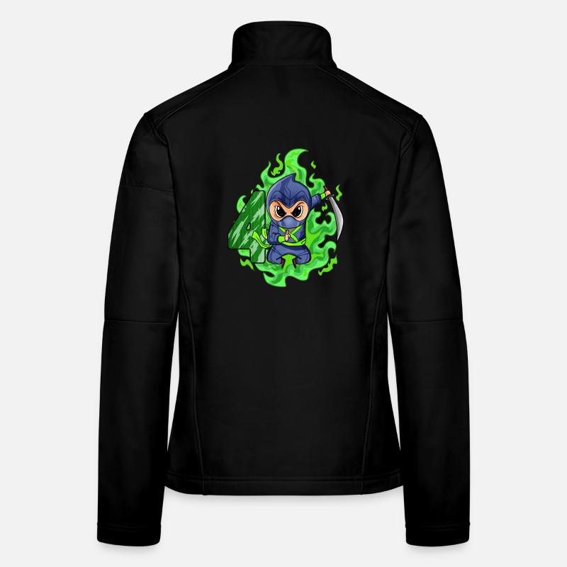 Junge 4 jährig 4. Geburtstag Junge Ninja Grün Frauen Softshelljacke