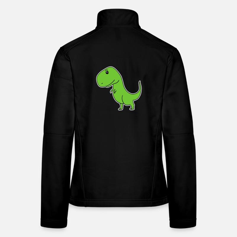 Dinosaurier Grün - Frauen Softshelljacke - Schwarz