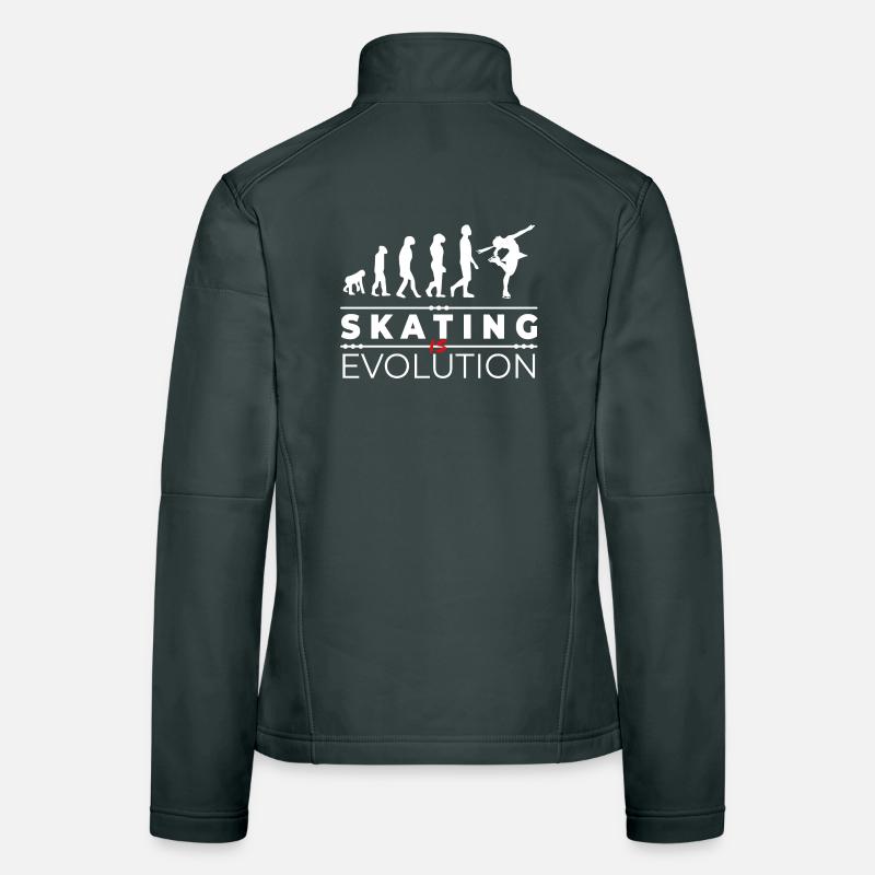 Skating is evolution - Message Humour Parodie Veste en tissu softshell Femme