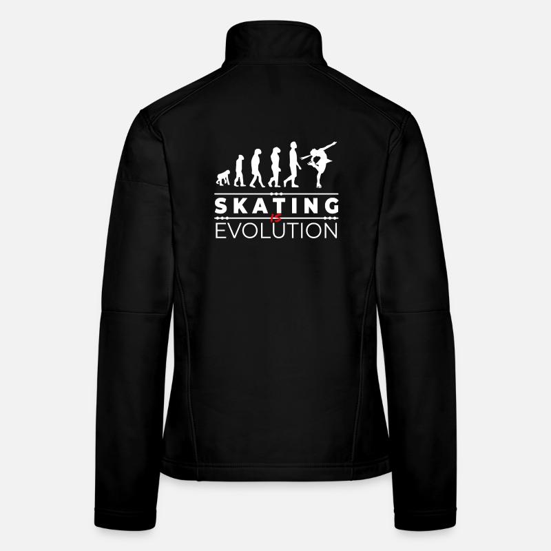 Skating is evolution - Message Humor Parody Women's Softshell Jacket