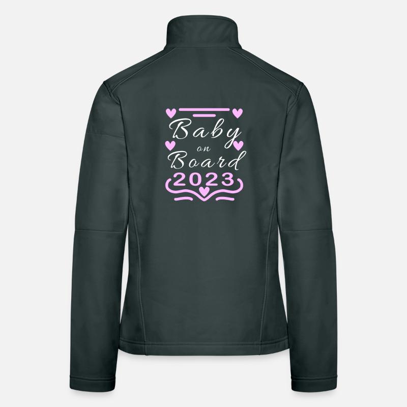 Bébé 2023 - Naissance Enceinte 2023 Grossesse Veste en tissu softshell Femme