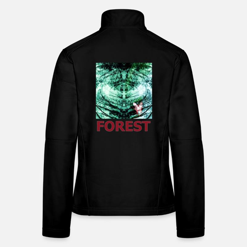 Forest Reflection and Butterfly Women's Softshell Jacket