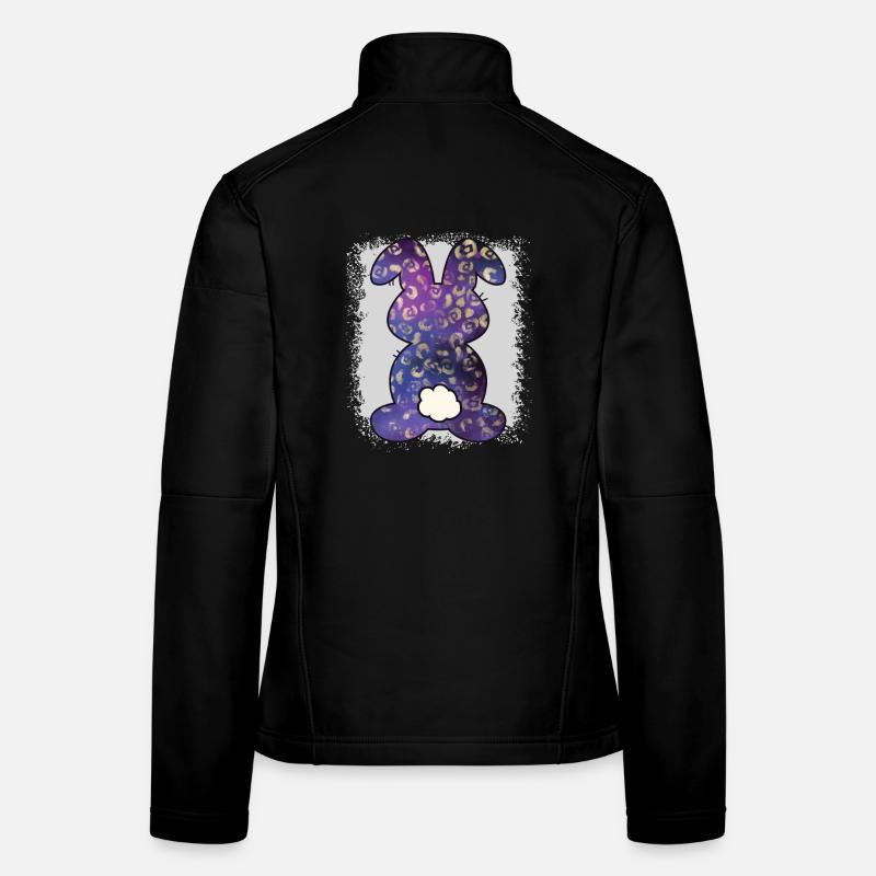 Leopardenmuster Gebleichter Hase Ostern Frauen Softshelljacke