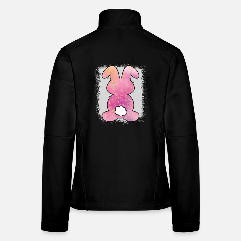 Leopardenmuster Gebleichter Hase Ostern Frauen Softshelljacke