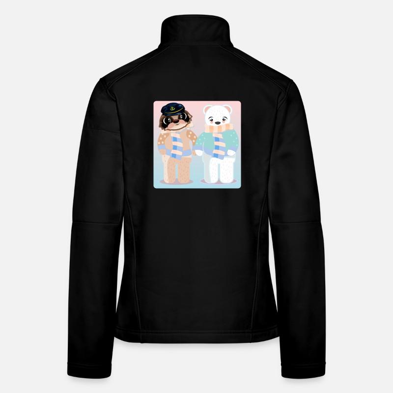 CAPTAIN SLOTH - POLAR BEAR VALENTINE'S DAY - LOVE Women's Softshell Jacket