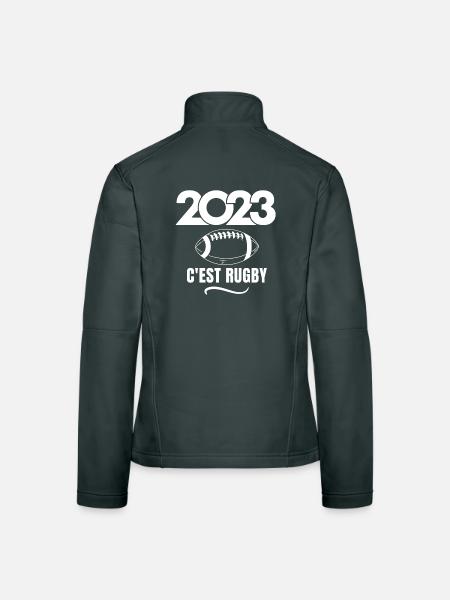 rugby, rugby sport, rugby humour - Veste en tissu softshell Femme - noir - Dos