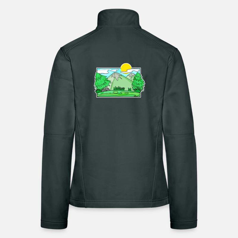 Berg Berge Berggipfel Gipfel Wald Frauen Softshelljacke
