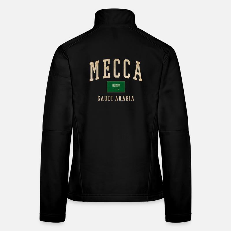 Mecca Saudisches Retro-Emblem Frauen Softshelljacke