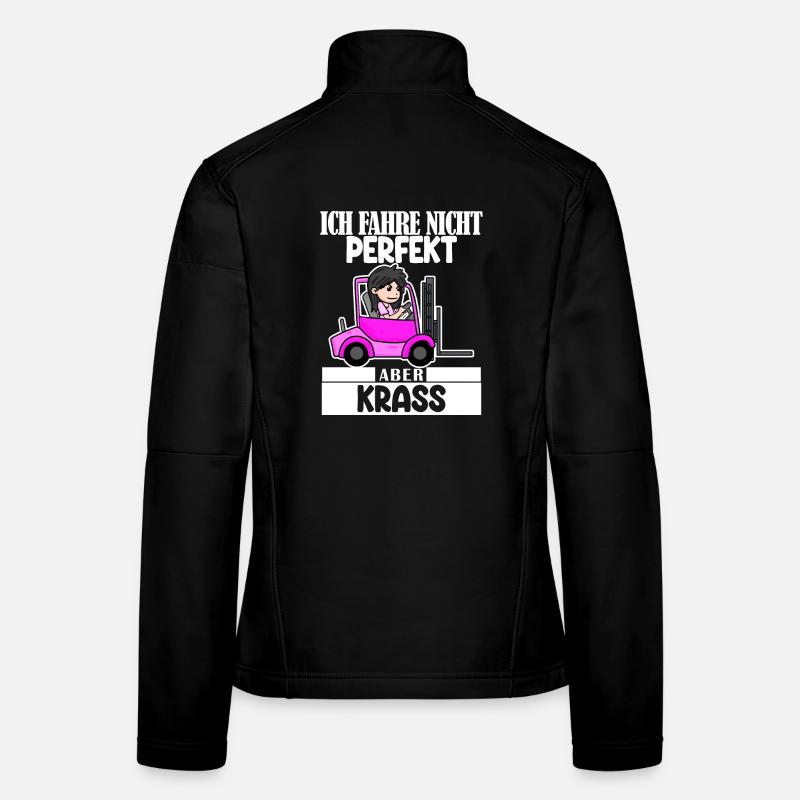 Staplerfahrerin Gabelstapler Lager Logistik Damen Frauen Softshelljacke