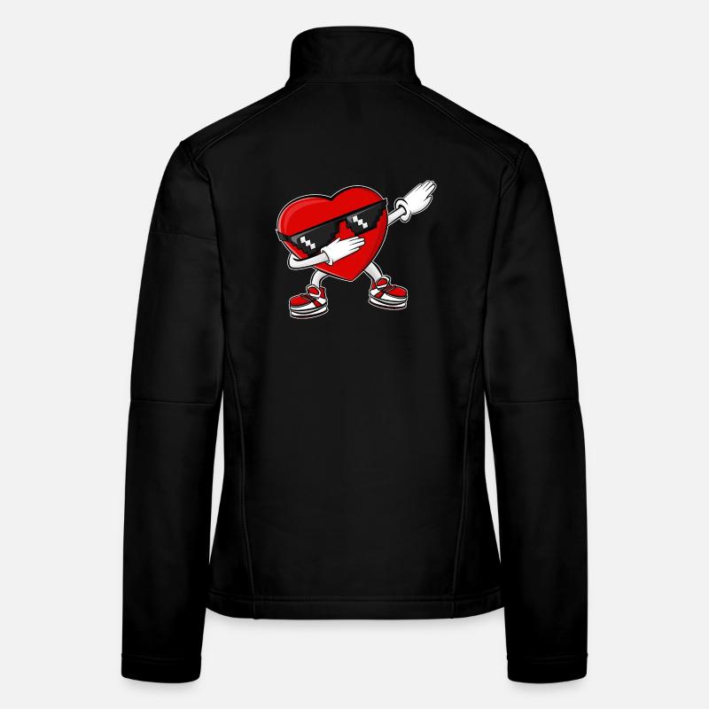 Dabbing Herz Valentinstag Frauen Softshelljacke