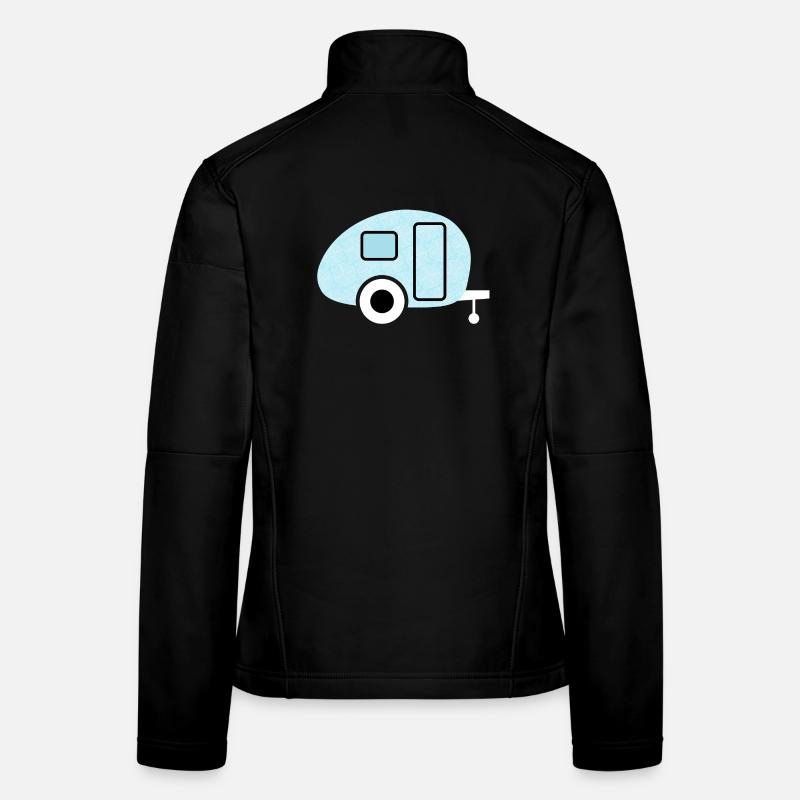Caravan Schneeflocken Muster Camping Winter Fan Frauen Softshelljacke