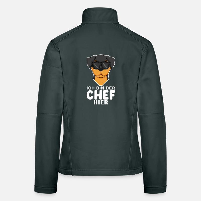 Cool Hund Rottweiler Chef Spruch Frauen Softshelljacke