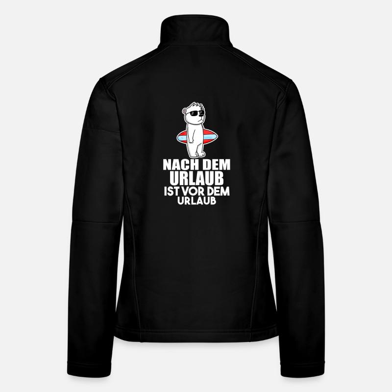 Urlaub Surfen Meer Bär Frauen Softshelljacke