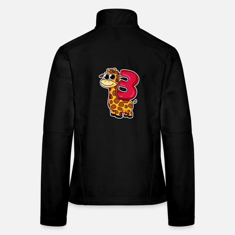 3 Years Old - 3rd Birthday with Animal Motif Women's Softshell Jacket