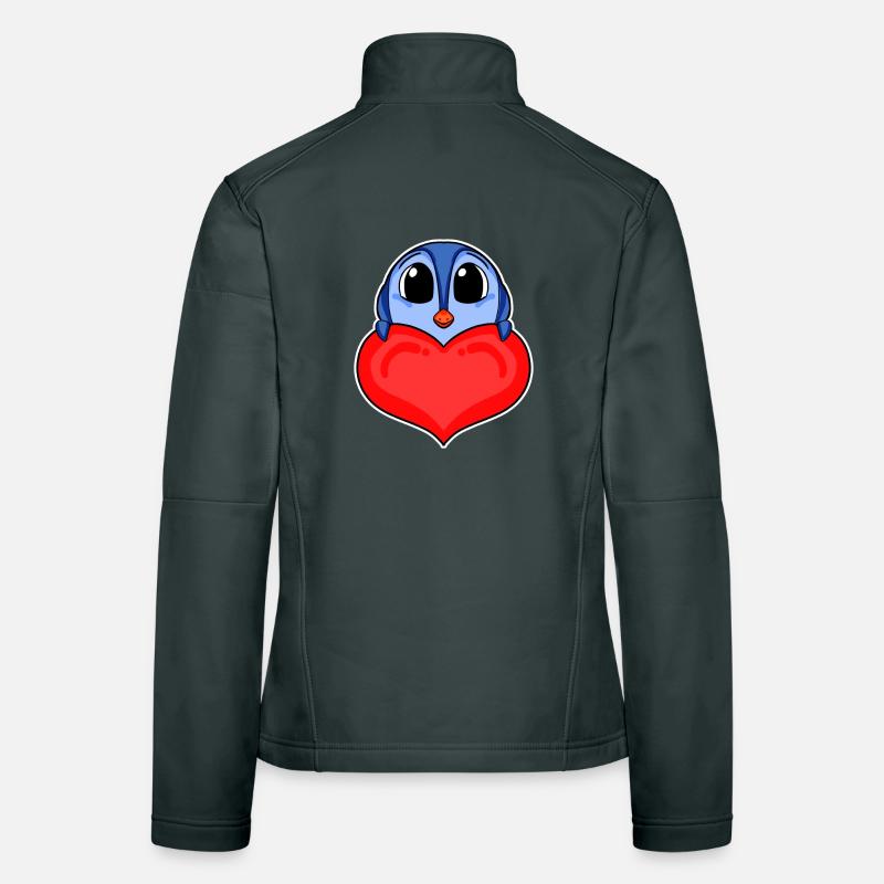 Pinguin mit Herz - Liebe Romantisch Frauen Softshelljacke