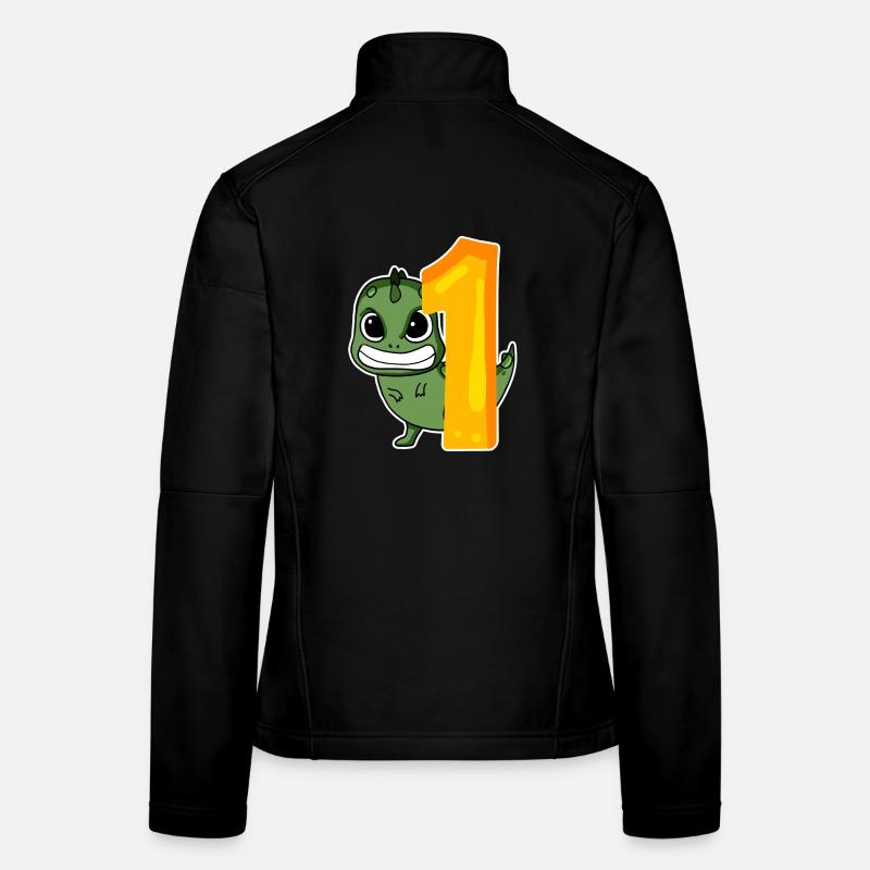 1 Jahr alt - Einschulung - Dinosaurier Motiv Frauen Softshelljacke