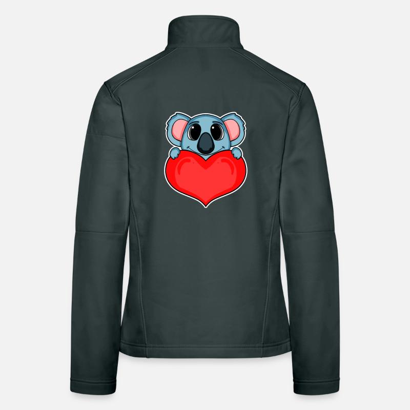 Koala mit Herz - Liebe Romantisch Frauen Softshelljacke