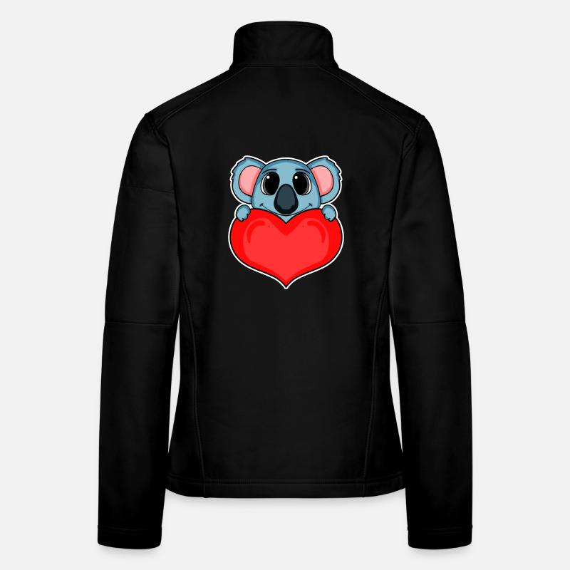 Koala avec cœur - Amour romantique Veste en tissu softshell Femme