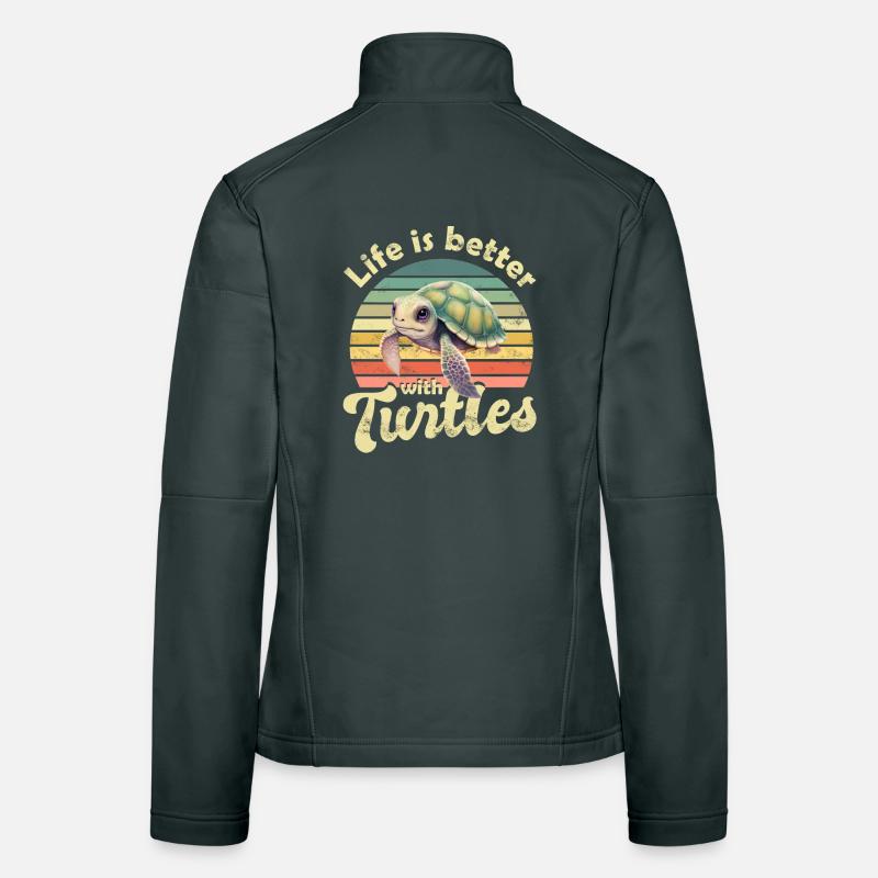 Tortue de mer Veste en tissu softshell Femme