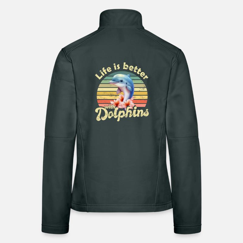 Dolphin Dolphins Women's Softshell Jacket