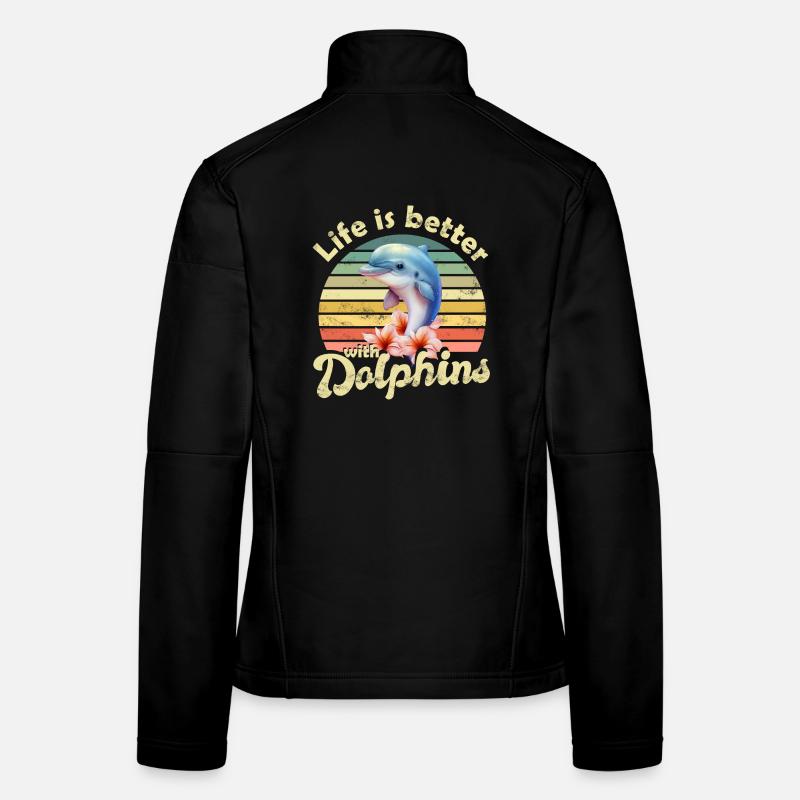 Delfin Delfine Frauen Softshelljacke