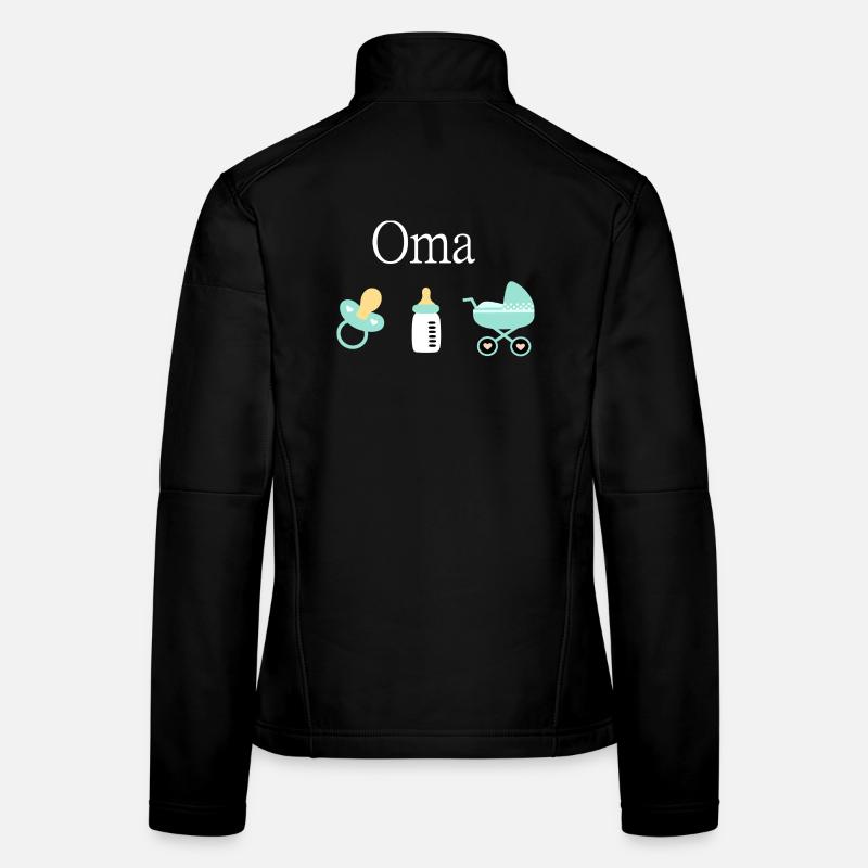 Oma 2023 Geburt Junge Vorlage personalisierbar Frauen Softshelljacke