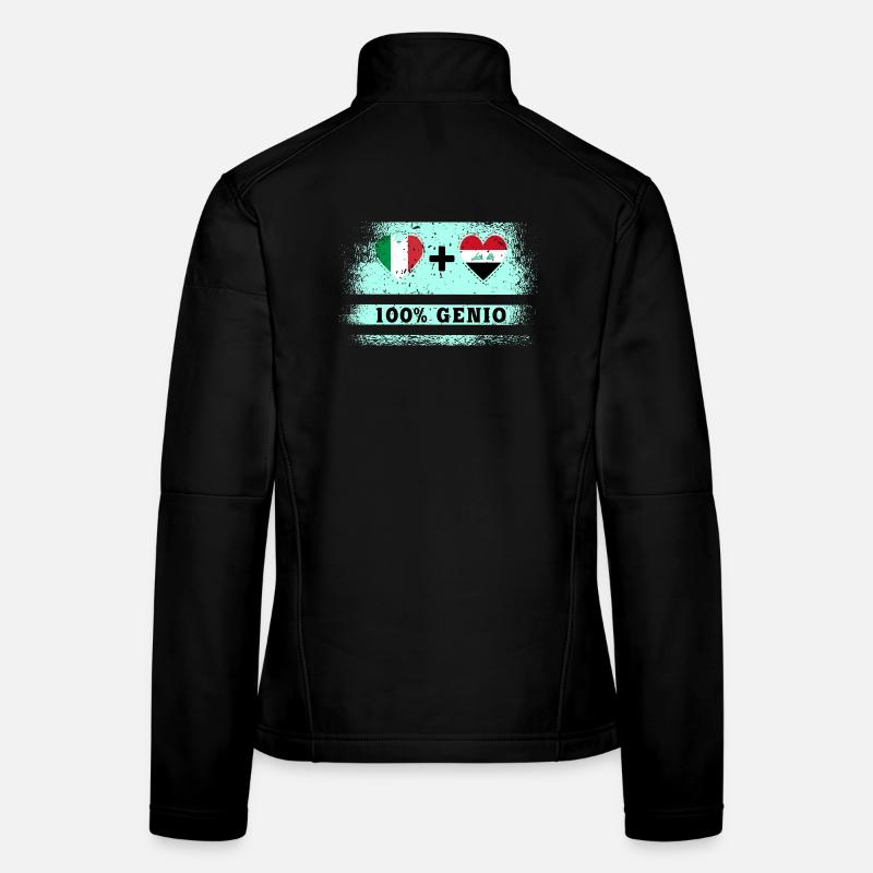Italie et Irak 100% drapeau de génie Veste en tissu softshell Femme