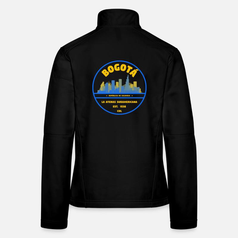Bogotá Skyline Emblem Frauen Softshelljacke