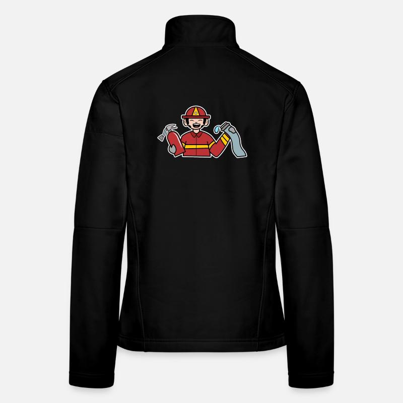 Fire Brigade Hose Rescuer Fire Extinguisher Women's Softshell Jacket
