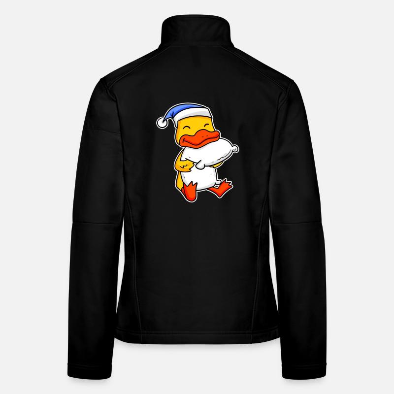 Duck with pillow and sleeping cap Women's Softshell Jacket