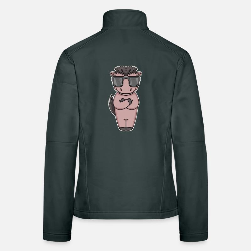 Pferd mit Sonnenbrille Frauen Softshelljacke