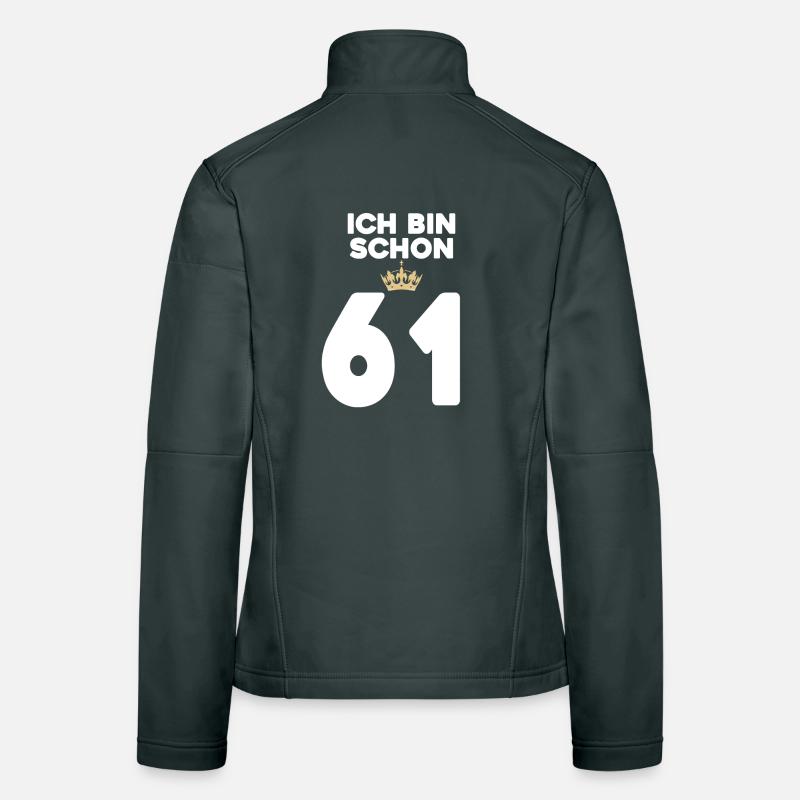 61. Geburtstag Geschenk - 61 Jahre mit Krone Frauen Softshelljacke