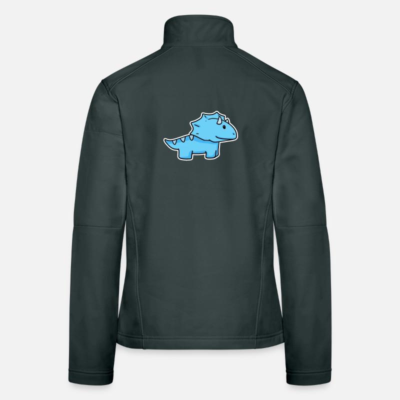 Dino Dinosaure Bleu Veste en tissu softshell Femme
