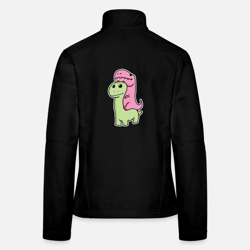 Two dinosaurs Women's Softshell Jacket