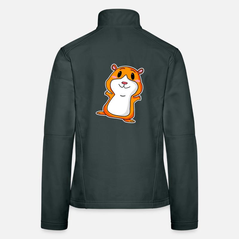 Cochon d’Inde mignon Veste en tissu softshell Femme