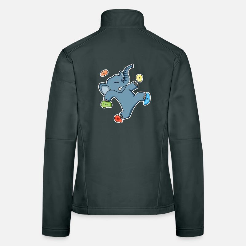 Climbing Elefant Motiv Frauen Softshelljacke