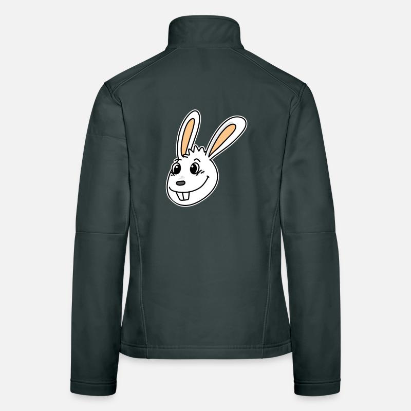 Hase Kopf Tierkopf Frauen Softshelljacke