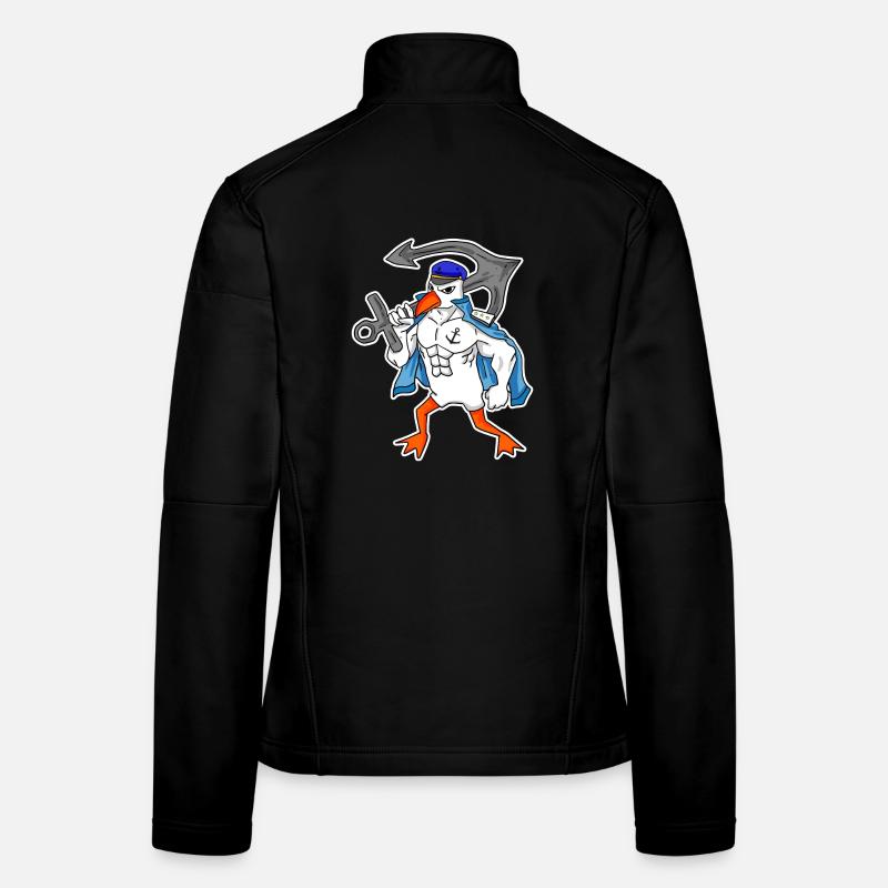 North Sea Seagull with anchor Women's Softshell Jacket