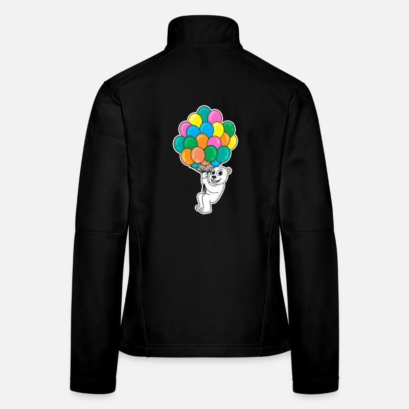 Bär Kinder Motiv Luftballon Luftballons Frauen Softshelljacke