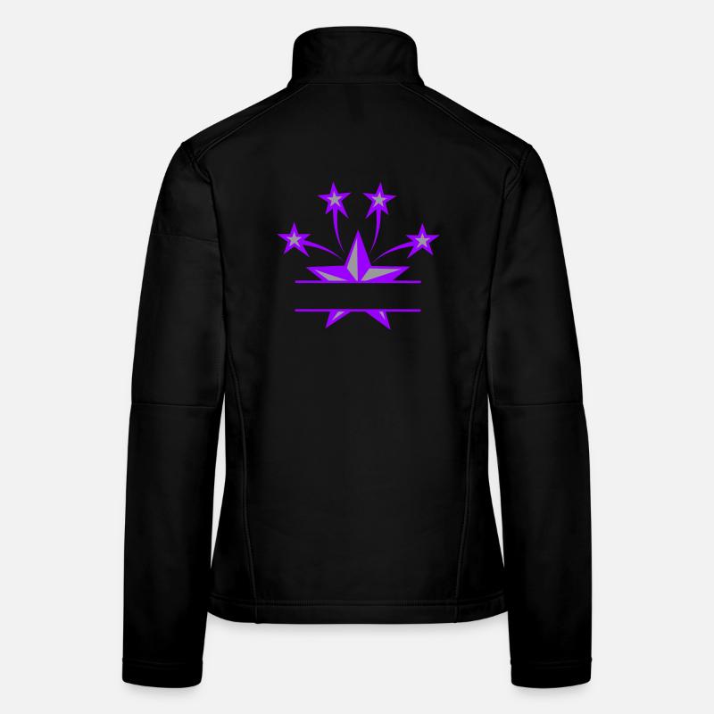 Gris violet étoilé avec une barre entre eux pour posséder du texte Veste en tissu softshell Femme