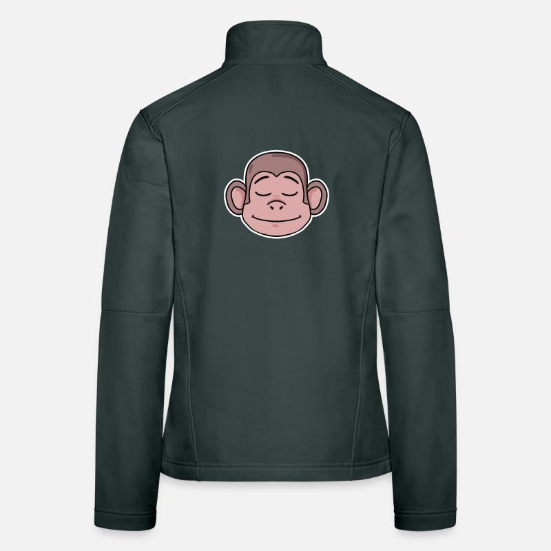 Affe Kopf Tier Frauen Softshelljacke
