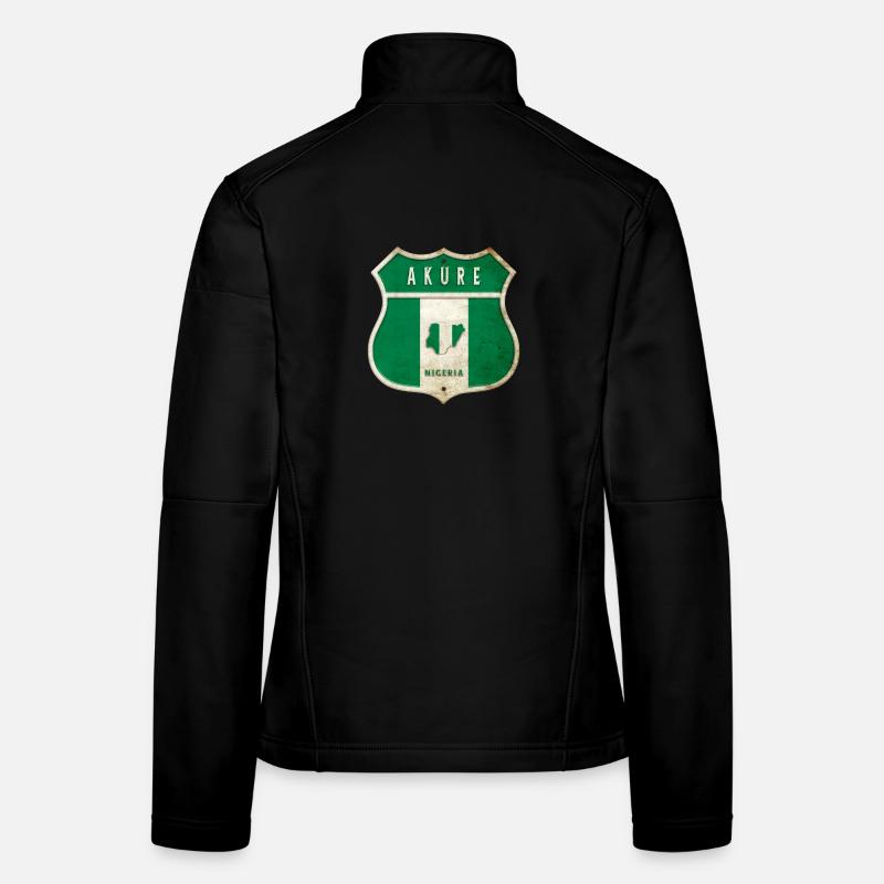 Design du drapeau d'Akure Nigeria Veste en tissu softshell Femme