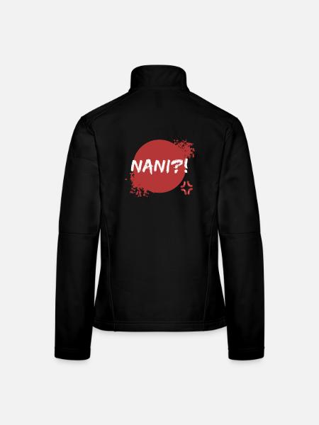 Anime Manga Quote Japanese Pop Culture Geek - Women's Softshell Jacket - black - Back