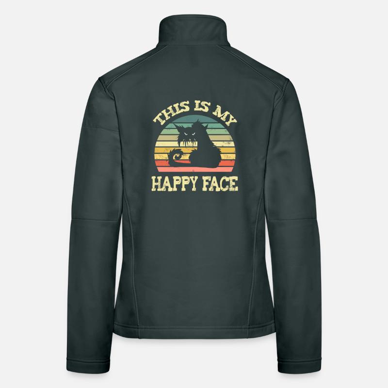 Mürrische Katze Frauen Softshelljacke