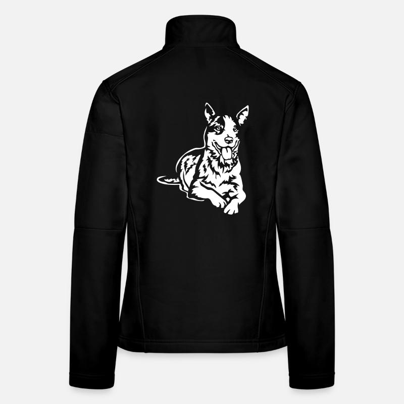 Australian Cattle Dog "Black Edition" Frauen Softshelljacke