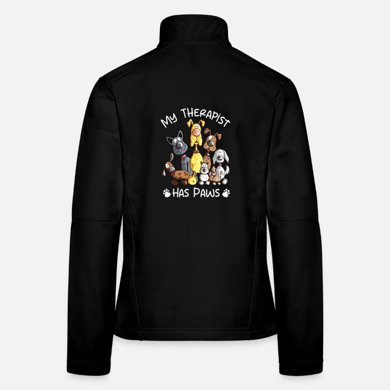 Dog Poop My Therapist Has Paws Women's Softshell Jacket