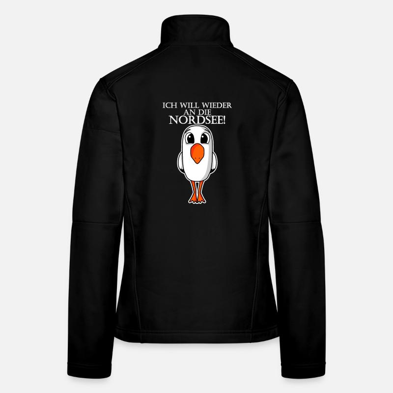 Nordsee Plattdeutsch Spruch Moin Möwe Frauen Softshelljacke